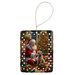 Cairn Terrier And Santa Claus Porcelain Ornament Christmas Tree Hanging Decorations For Home Christmas Holiday, Rectangle, Gift, Multicolor_maomaolike.com