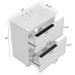 CREASION 30" White Freestanding Bathroom Vanity With Ceramic Sink, Full-Extension Soft Close Drawers, Fluted Design_maomaolike.com