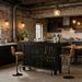 Home Bar Unit, Modern 2-Tier Bar Table With Footrest_maomaolike.com