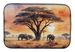 Elephants Savanna Sunrise Dish Drying Mat Absorbent Dish Drying Mat Pad For Kitchen Counter Dish Drainer Mat For Countertop, 14 X 21", Multicolor_maomaolike.com