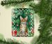 Bengal Cat By The Christmas Tree Porcelain Ornament Christmas Tree Hanging Decorations For Home Christmas Holiday, Rectangle, Gift, Multicolor_maomaolike.com