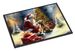Cairn Terrier And Santa Claus Doormat Front Door Mat Indoor Outdoor Rugs For Entryway, Non Slip Washable Low Pile, 24H X 36W_maomaolike.com