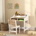 Kids Desk And Chair Set With Storage And Shelves, For Bedroom & Study Room, Gift For 3-8 Years Old, Natural Wood_maomaolike.com