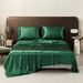 Satin Sheets Queen Size 4 Piece Bed Sheet Set With Silky Microfiber, Deep Pocket Fitted 1 Flat Sheet, 2 Pillowcases -_maomaolike.com