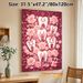 Cartoon Tooth & Rose Themed Painting Poster, Pastel Pink Cute Smiling Teeth With Bows & Floral Poster, Charming Dental-themed Decor Ideal For Dental_maomaolike.com