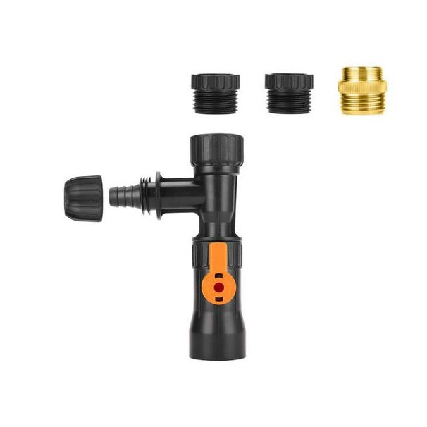 3-Way Faucet Type Fish Tank Cleaning Splitter Watering Connector Faucet Water Changer Water Changer Pump Plastic Cleaning Tool_maomaolike.com