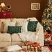 Cross-Border New Cover Plush Snowflake Christmas Tree Living Room Sofa Cushion Holiday Party Decoration Pillow_maomaolike.com