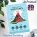 Volcano Structure & Types Painting Poster, Clear Educational Illustrated Volcano Anatomy & Types Poster, Informative Geological Learning Decor Ideal_maomaolike.com