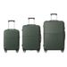 Green 3-Piece Premium ABS Luggage Set-20", 24", And 28" Suitcases With Multi-Position Handle, Silent Spinner Wheels, And TSA-Approved Lock-Durable, Stylish, And Spacious Travel Gear_maomaolike.com