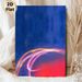 Abstract Light Streak Painting Poster, Vibrant Blue-Red Gradient With Glowing Curved Lines Poster, Stylish Modern Decor For Living Room, Office_maomaolike.com