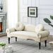 54"Width Modern Velvet Upholstered Loveseat Sofa Accent Bedside Entryway Bench Small Sofa 2 Seater Couch Settee For Living Room Bedroom Nail Head Trimming With Wood Legs 2 Pillows,Beige_maomaolike.com