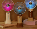 Popular Cream-colored Handheld With Phone Holder, Five-speed Wind Settings, USB Rechargeable, Portable Fan For Students_maomaolike.com
