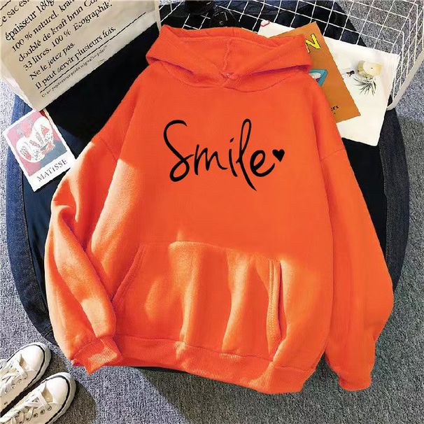 Women's clothing 2023 new autumn letter hooded loose ladies sweatshirt women's tops _maomaolike.com