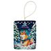 Shiba Inu Christmas Porcelain Ornament Christmas Tree Hanging Decorations For Home Christmas Holiday, Rectangle, Gift, Multicolor_maomaolike.com