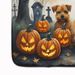 Norfolk Terrier Spooky Halloween Memory Foam Kitchen Mat Machine Washable Anti-Fatigue Mat Cushion Comfort Bath Mat Or Kitchen Rug_maomaolike.com