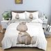 Cartoon Rabbit Three Piece Set 3D Digital Printed Children's Quilt Set, Bed Sheet, Bedding Supplies Customization_maomaolike.com