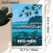 Beg-Meil Coastal Stand-Up Paddling Painting Poster, Vibrant Flat-style Seaside Scene Poster, Serene Nautical Decor Ideal For Living Room, Bedroom Or_maomaolike.com