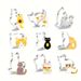 9pcs, Kitten Cat Shaped Cookie Cutters, Pastry Cutter, Biscuit Molds, Baking Tools, Kitchen Accessories_maomaolike.com
