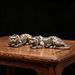 Vintage Hollow Tiger Bronze Figurine Statue, Compact Tea Pet Ornament For Study Desk And Household Interior Decoration
_maomaolike.com