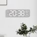 Metal Brushed Feel Wall New Multi-Functional LED Electronic Hot Selling Simple Alarm Clock_maomaolike.com