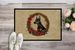 Doberman Pinscher Christmas Flowers Doormat Front Door Mat Indoor Outdoor Rugs For Entryway, Non Slip Washable Low Pile, 24H X 36W_maomaolike.com