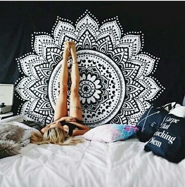Indian Mandela Ethnic Style Hanging Cloth Casual Tapestry Holiday Beach Towel Indoor Tablecloth Curtain Wall Decoration_maomaolike.com