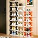 Multi-Tier Folding Shoe Rack, Simple Household Plastic Shoe Organizer, Space-Saving Storage Solution For Doorways And Narrow Spaces_maomaolike.com