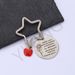 Stainless Steel Five-pointed Star Keychain Aple Pendant Engraving Decision Coin Inspirational Teacher's Day Thanksgiving Gift_maomaolike.com