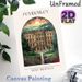 Pemberley Manor Painting Poster, Vintage Stained-glass Style Elegant Manor With Sunset & Lush Garden Poster, Charming Literary-inspired Decor Ideal_maomaolike.com