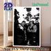 Muscular Tattooed Men Painting Poster, Monochrome Bold Portrait Poster, Edgy Dynamic Design Brings Striking Vibe, Ideal For Gym, Living Room Wall_maomaolike.com