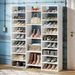Wooden Shoe Rack, Freestanding Shoe Organizer With 23 Storage Shelves_maomaolike.com