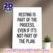 Rest-themed Inspirational Quote Painting Poster, Minimalist Bold Text Poster, Motivational Reminder To Embrace Rest, Ideal For Home Office, Bedroom_maomaolike.com