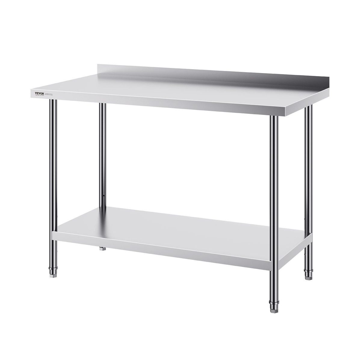 VEVOR 24 X 48 X 36 Inch Stainless Steel Work Table, Commercial Food Prep Worktable Heavy Duty Prep Worktable, Metal Work Table With Adjustable Height For Restaurant, Home And Hotel_maomaolike.com