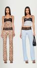Women's Clothing Leopard print tops mesh see through lace tube top suspender trousers_maomaolike.com