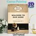 Vintage Humorous Welcome Painting Poster, Distressed Retro-style With Gramophone & Penguin Poster, Playful Witty Home Message Decor Ideal For_maomaolike.com