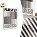 Psalm 23 Piano Key Themed Painting Poster, Minimalist Black & White Typographic Poster, Inspirational Religious Verse Design Ideal For Home, Music_maomaolike.com