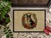 Lancashire Heeler Christmas Flowers Doormat Front Door Mat Indoor Outdoor Rugs For Entryway, Non Slip Washable Low Pile, 24H X 36W_maomaolike.com