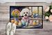 Decorating Easter Bichon Frise Doormat Front Door Mat Indoor Outdoor Rugs For Entryway, Non Slip Washable Low Pile, 24H X 36W_maomaolike.com