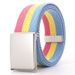 Unisex Military Buckle Canvas Belt Adjustable Colorful Casual Jeans Strap Fashion Waistband For Men Women Teen Students_maomaolike.com