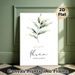 Ihsan Excellence Themed Painting Poster, Soft Watercolor Delicate Green Leaf Branch Poster, Calming Inspirational Decor Idea For Living Room, Bedroom_maomaolike.com