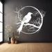 Metal Raven Crow Decor - Gothic Halloween Black Metal Wall Art Sign - Unique Halloween Garden Decor_maomaolike.com