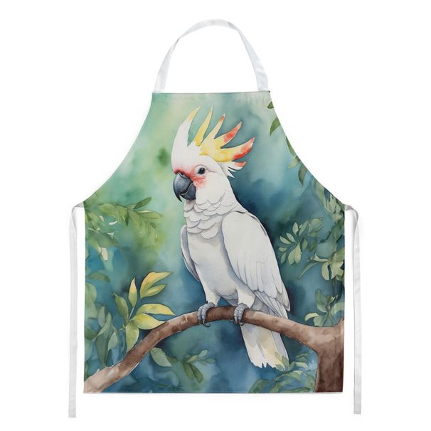 Cockatoo Apron Cooking Kitchen Server Baking Crafts Gardening For Adult Women Men, Unisex, Large, Multicolor_maomaolike.com