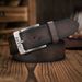 A Men's And Women's Casual Retro Western Style! PU Leather Belt With Metal Buckle, Suitable For Daily Work Wear_maomaolike.com