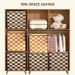 Portable Large Capacity Quilt Storage Bag Cute Bear Plaid Pattern Clothes Organizer For Home Moving_maomaolike.com