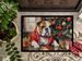English Bulldog Cozy Christmas Doormat Front Door Mat Indoor Outdoor Rugs For Entryway, Non Slip Washable Low Pile, 24H X 36W_maomaolike.com