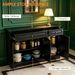 Sideboard Buffet Cabinet, Modern Accent Cabinet With 2 Drawers And Adjustable Shelves, Entryway Cabinet_maomaolike.com