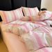 Wholesale INS Nordic Style Simple Pure Four-Piece Set Gradient Waffle Jacquard Full Cotton Apartment Homestay Bedding_maomaolike.com