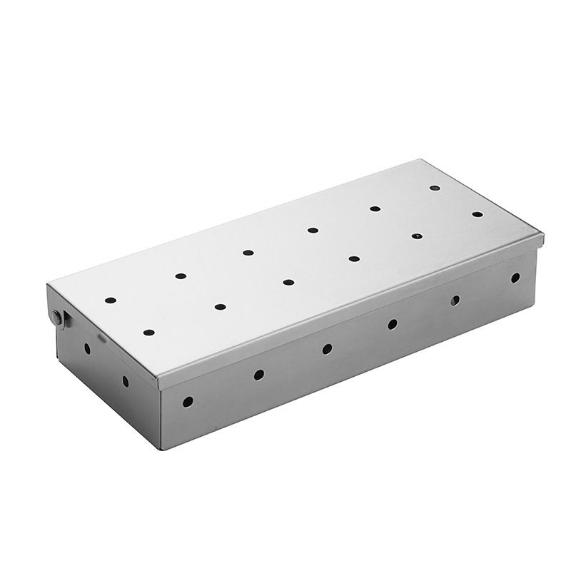 Stainless Steel Smoker For BBQ Grilling Wood Chips Box On Gas Grill Or Charcoal Grills Barbecue Accessories_maomaolike.com