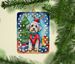Dandie Dinmont Terrier Christmas Reindeer Porcelain Ornament Christmas Tree Hanging Decorations For Home Christmas Holiday, Rectangle, Gift, Multicolor_maomaolike.com