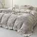 French Jacquard Four-Piece Set Pure Cotton Retro Style Lace Plain Linen High-End Ultra Soft Breathable Premium_maomaolike.com